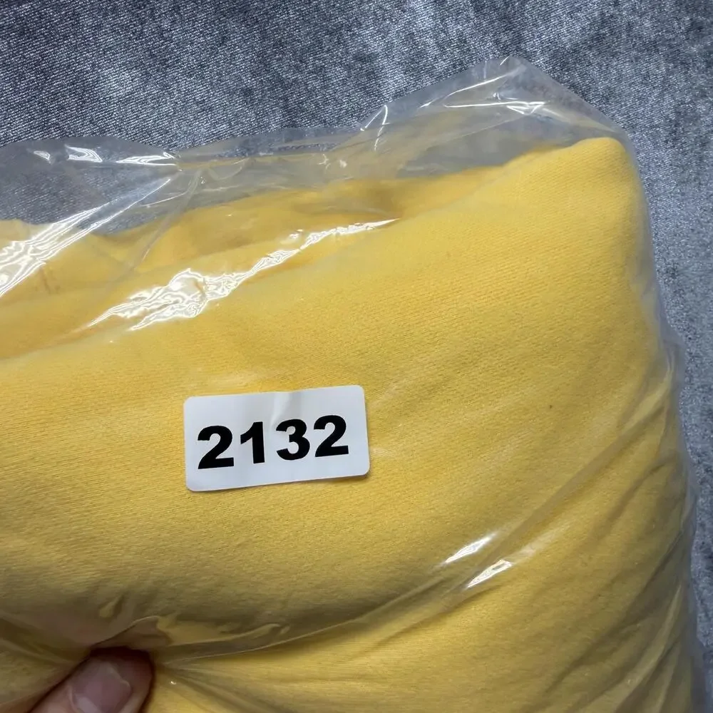 Nautica Sweatshirt Mens 2XL Yellow 1/4 Zip Fleece Pullover Logo Mock Neck